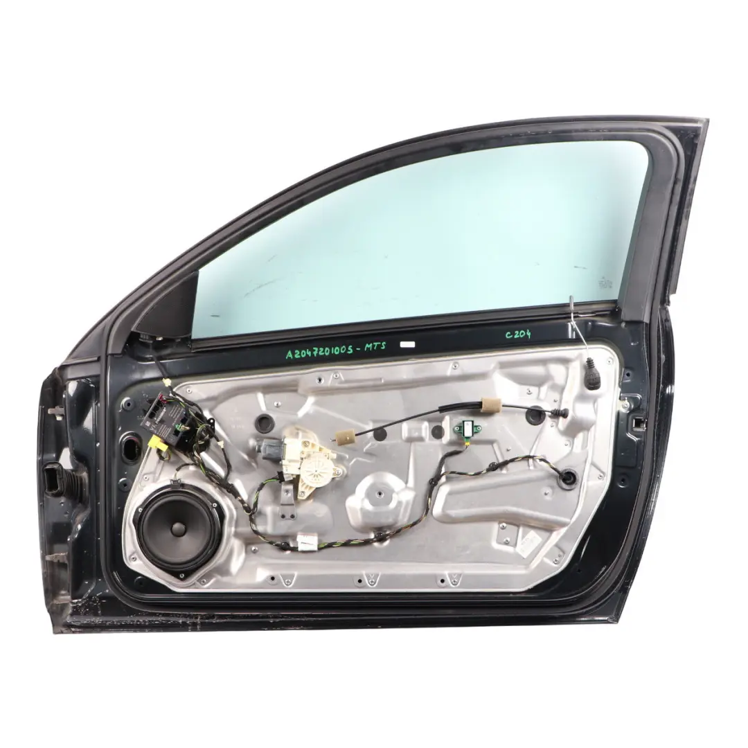 Door Front Mercedes C204 W204 Coupe Right O/S Magnetite Black Metallic - 183