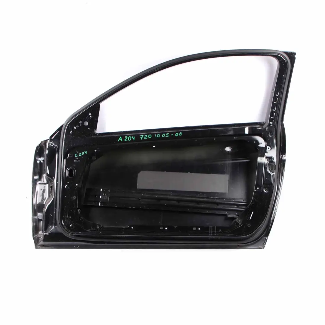 Door Front Mercedes C204 W204 Coupe Right O/S Obsidian Black Metallic - 197