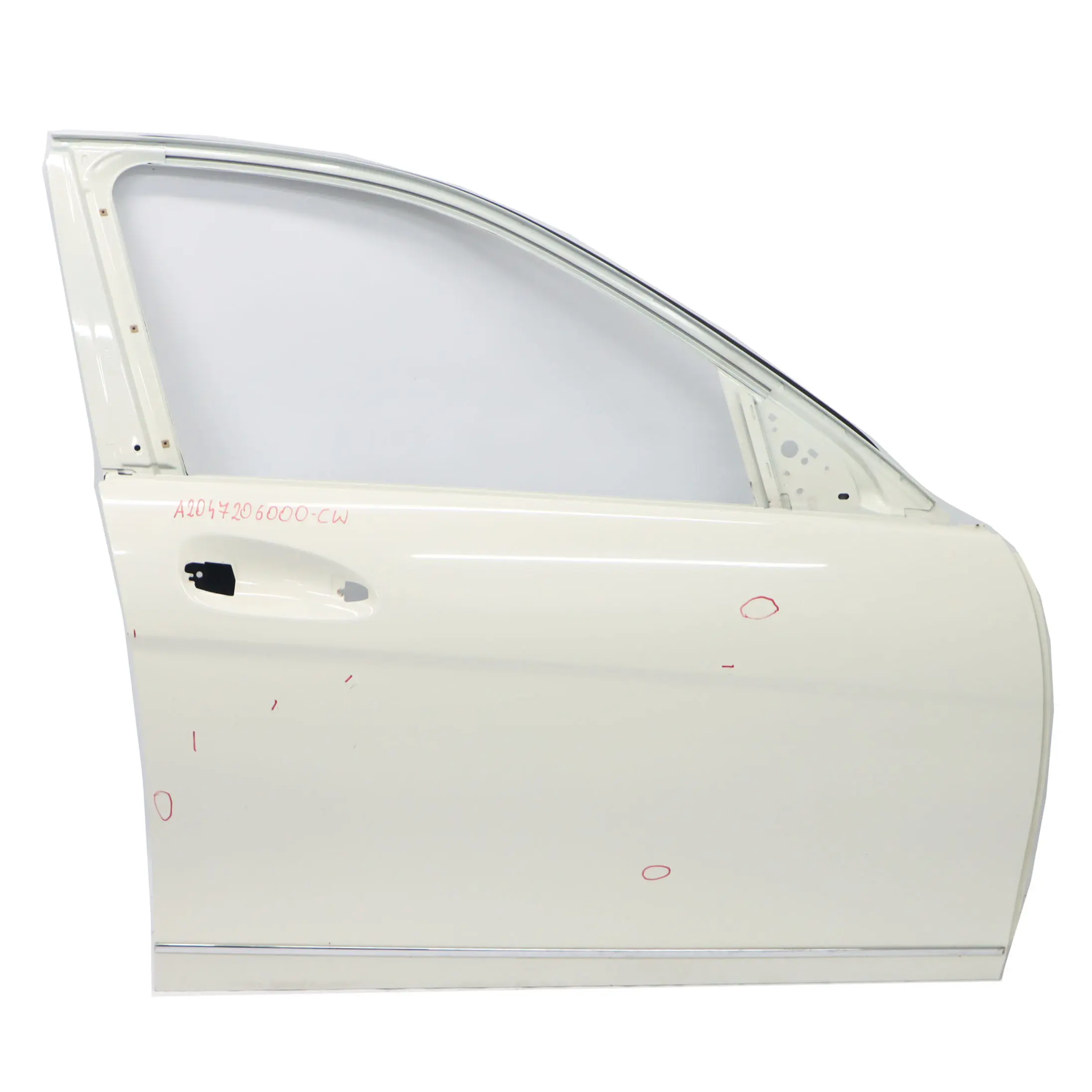 Mercedes W204 Door Front Right O/S Covering Calcite White - 650