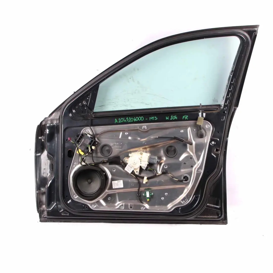 Mercedes W204 Door Front Right O/S Covering Magnetite Black Metallic - 183