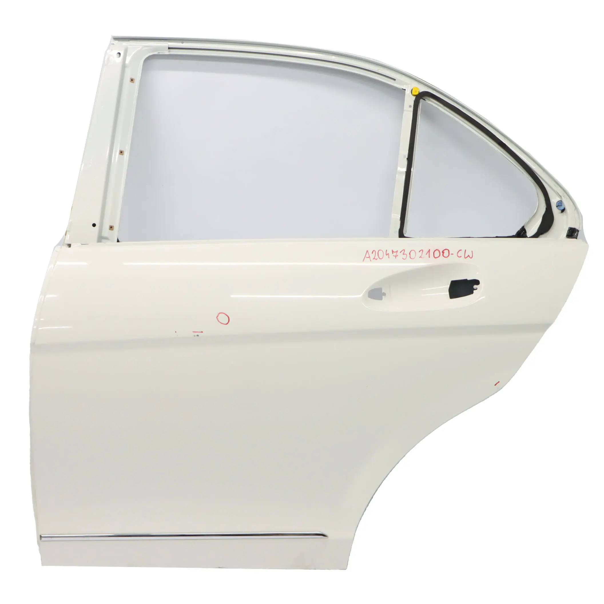 Mercedes W204 Door Rear Left N/S Covering Calcite White - 650