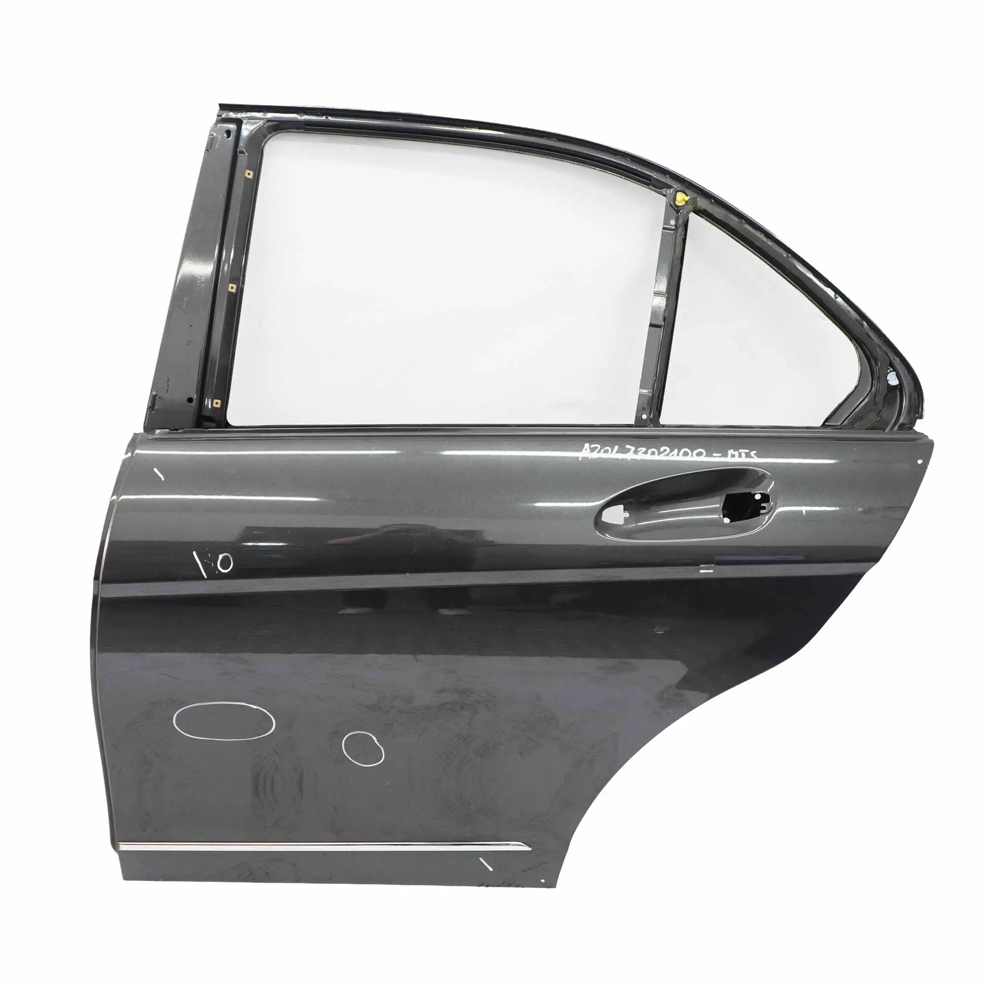 Mercedes W204 Door Rear Left N/S Cover Magnetite Black Metallic - 183