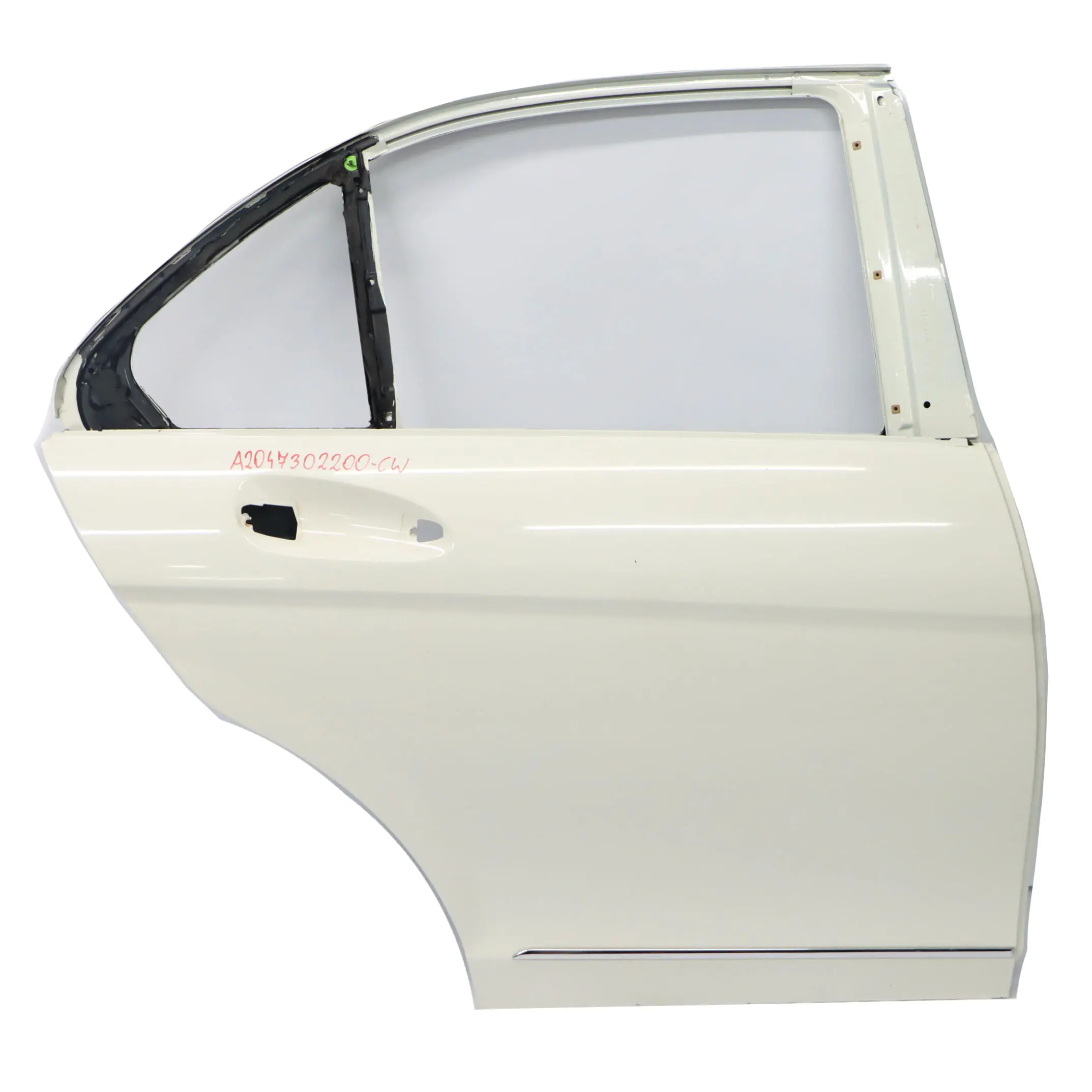 Mercedes W204 Door Rear Right O/S Covering Calcite White - 650