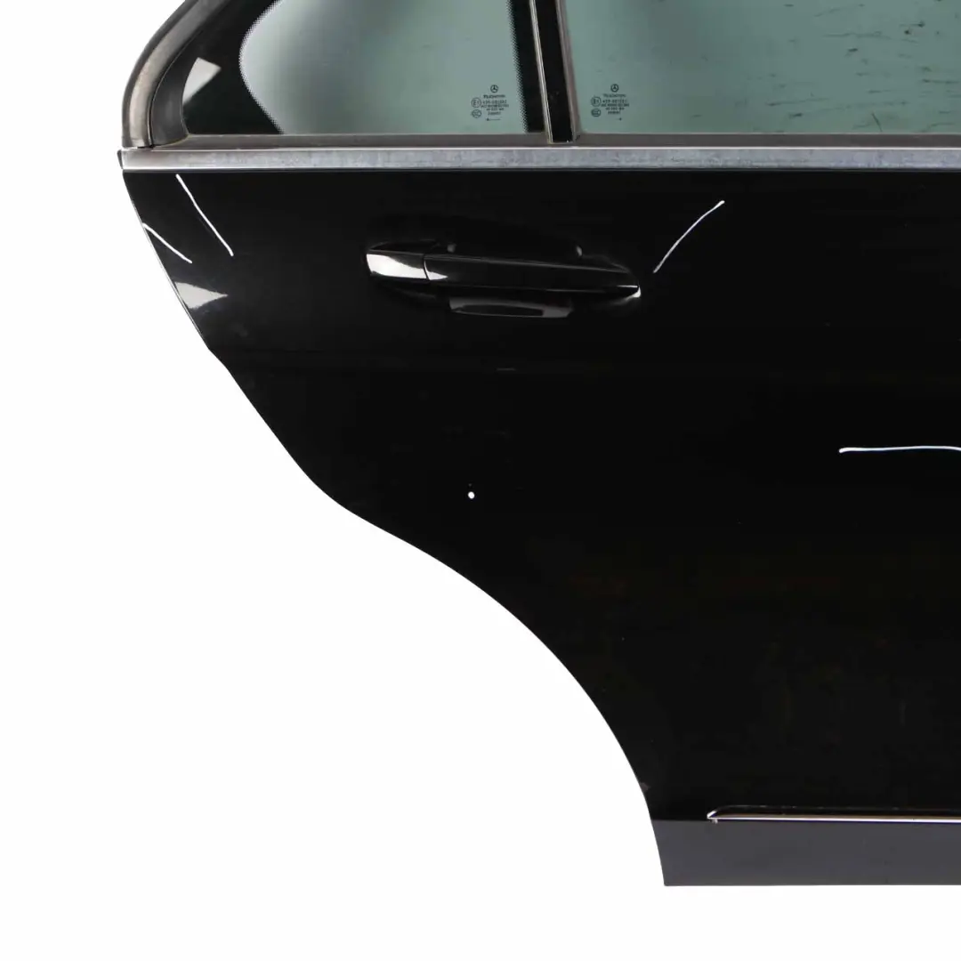 Mercedes W204 Door Rear Right O/S Covering Obsidian Black Metallic - 197