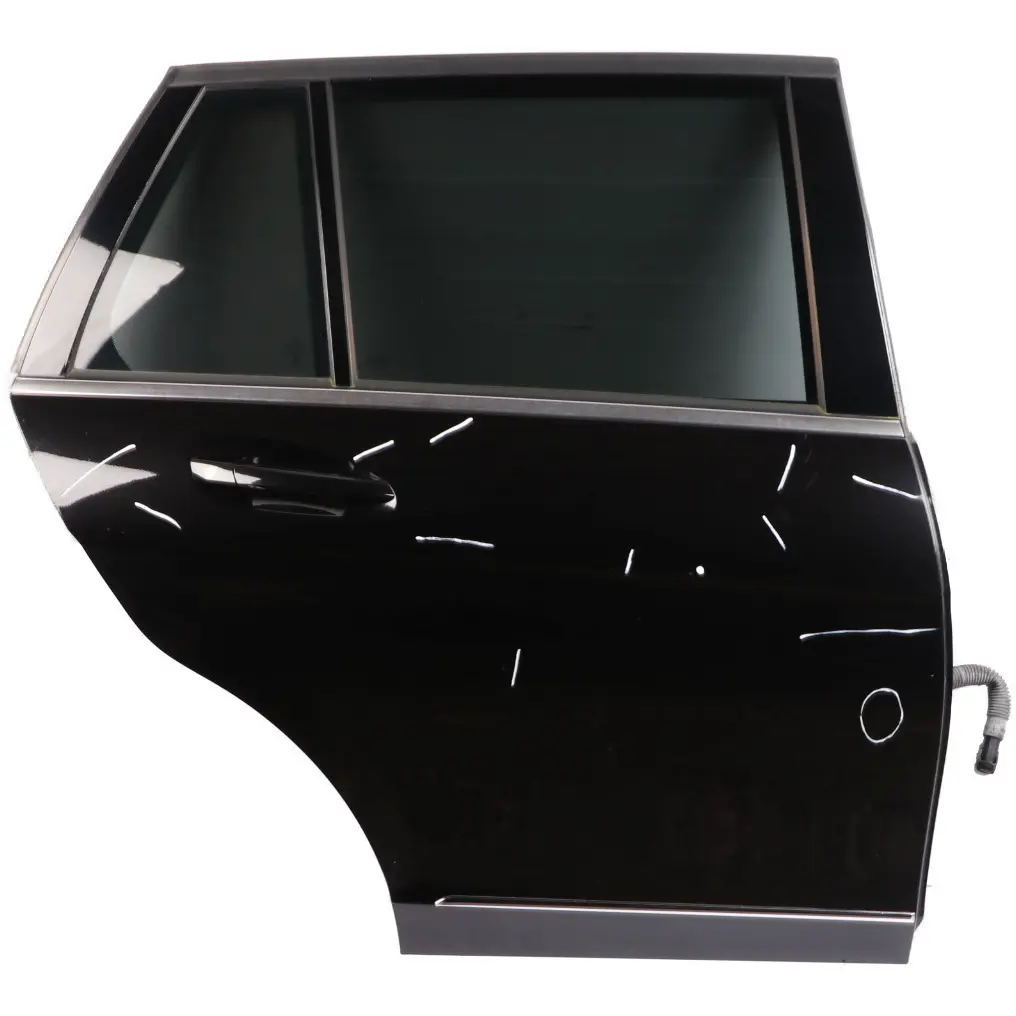 Mercedes S204 Estate Door Rear Right O/S Covering Obsidian Black Metallic - 197