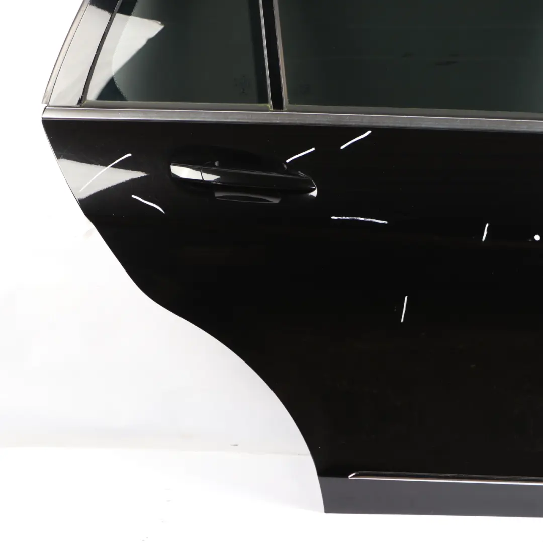 Mercedes S204 Estate Door Rear Right O/S Covering Obsidian Black Metallic - 197