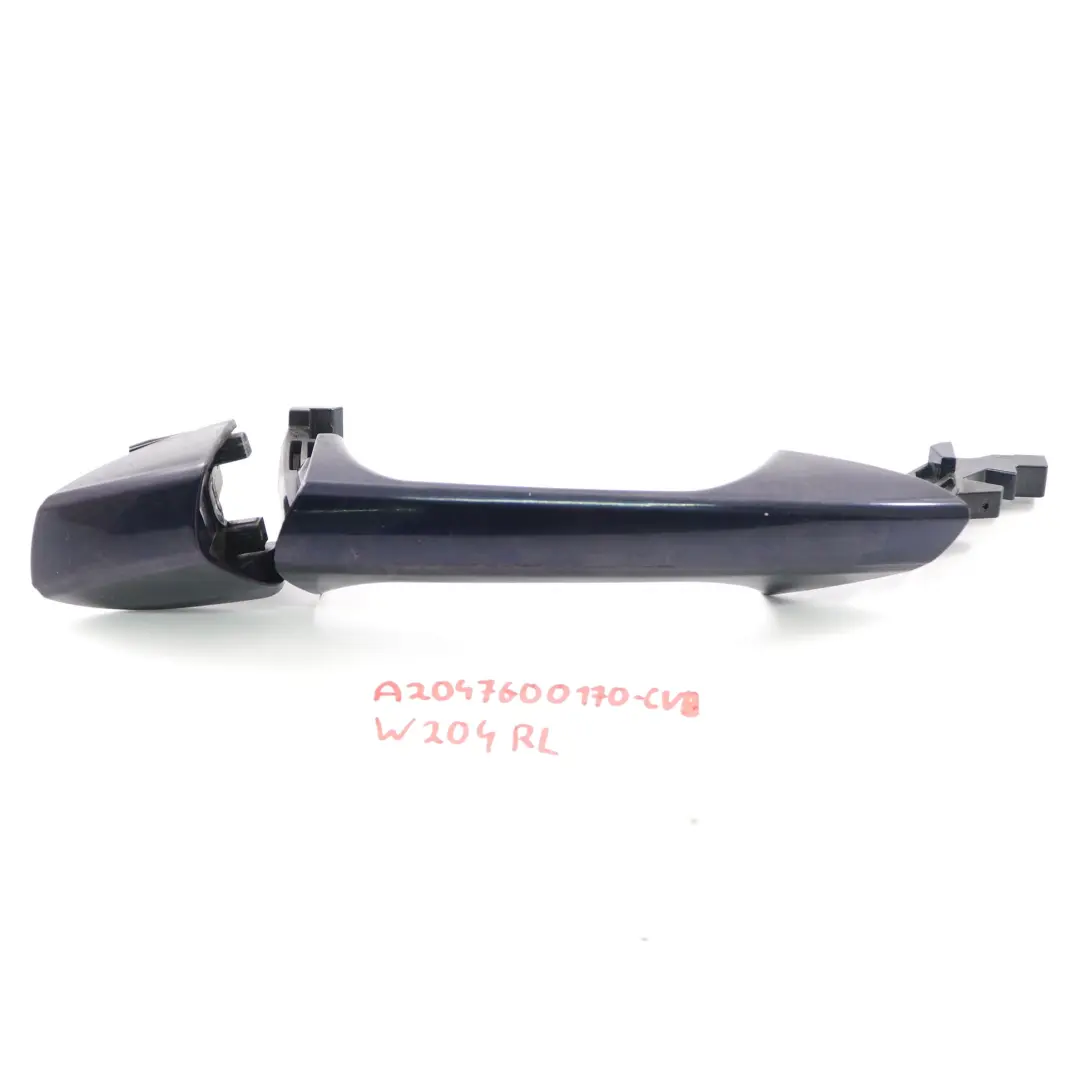 Mercedes W204 Door Grab Handle Left N/S Outside Cavansite Blue Metallic - 890