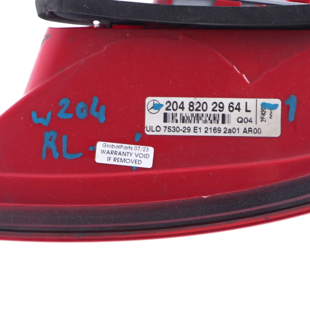 Mercedes W204 Rear Left N/S Tail Light Lamp Tinted Side Panel A2048202964