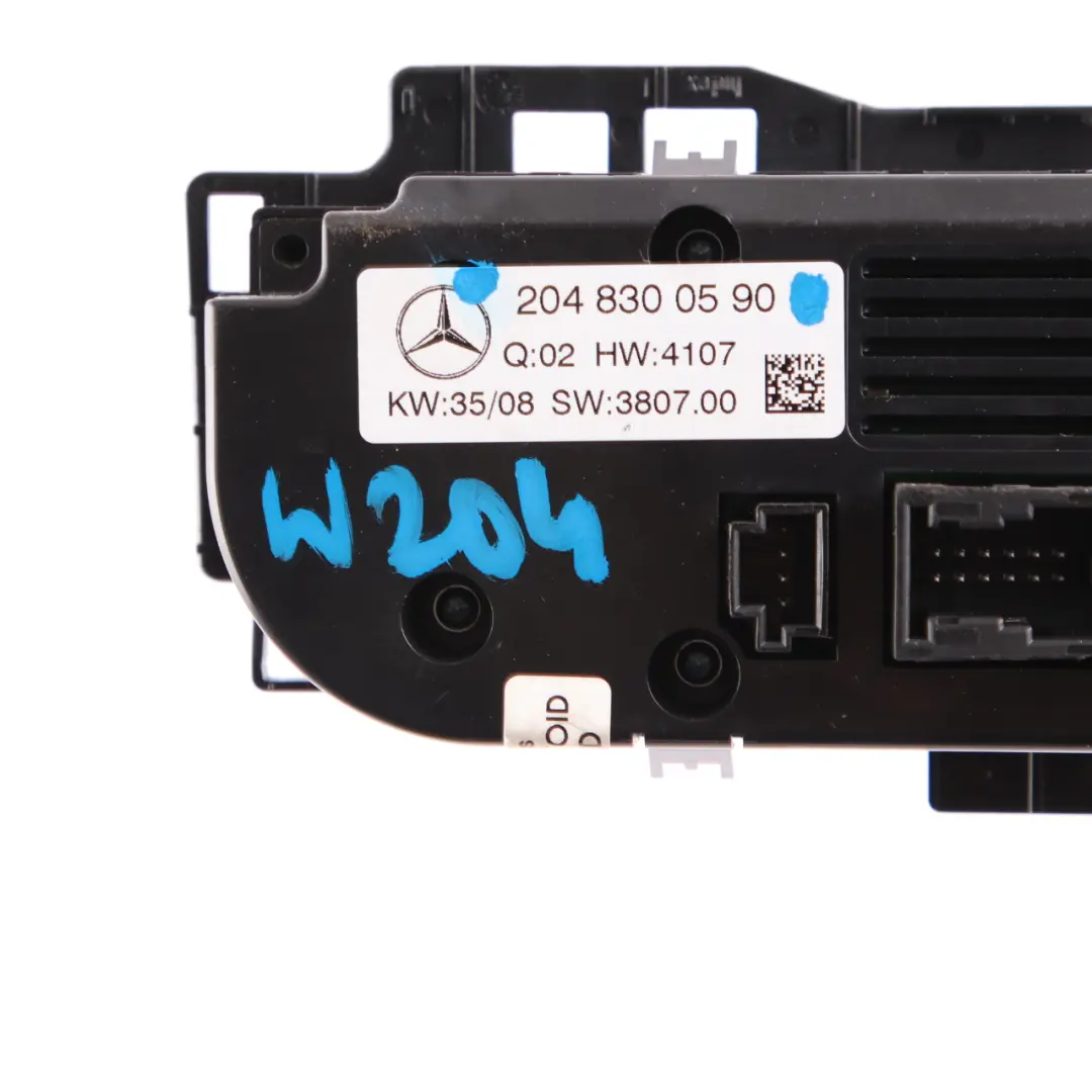 Mercedes W204 Heater Climate Control Unit Switch Panel A2048305790