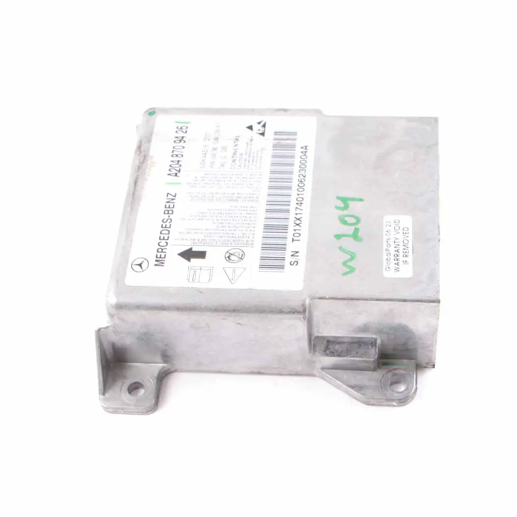 Mercedes W204 Airbag Module Control Unit SRS Sensor ECU A2048709426