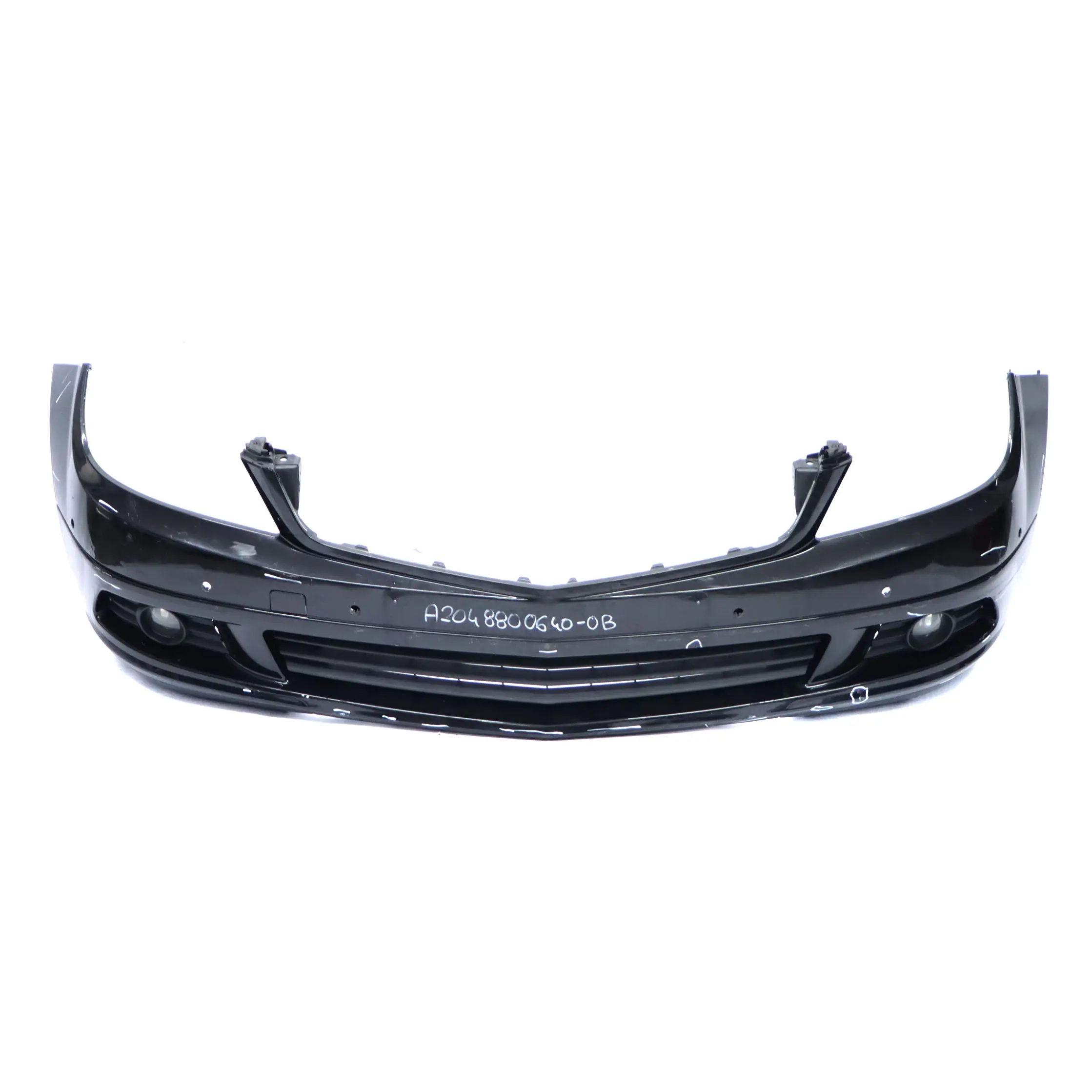 Mercedes W204 Front Bumper Sport Trim Panel Cover Obsidian Black Metallic - 197