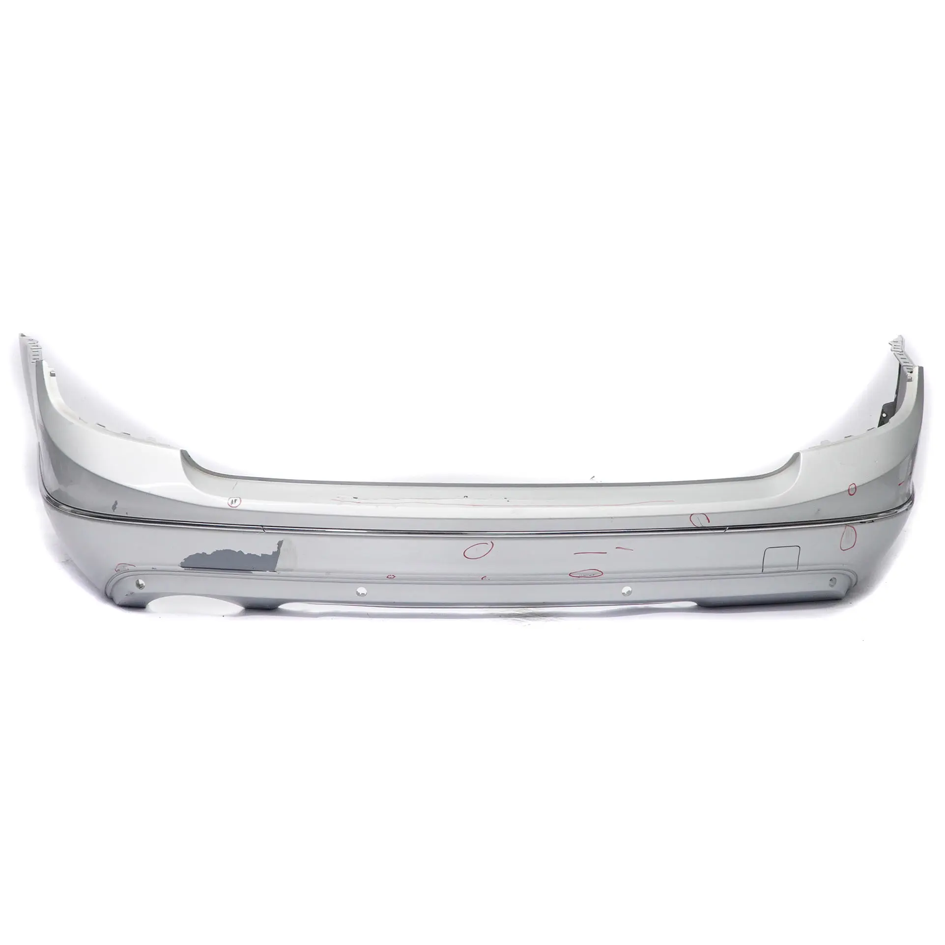 Mercedes S204 Rear Bumper Trim Panel Cover Avantgarde Iridium Silver - 775