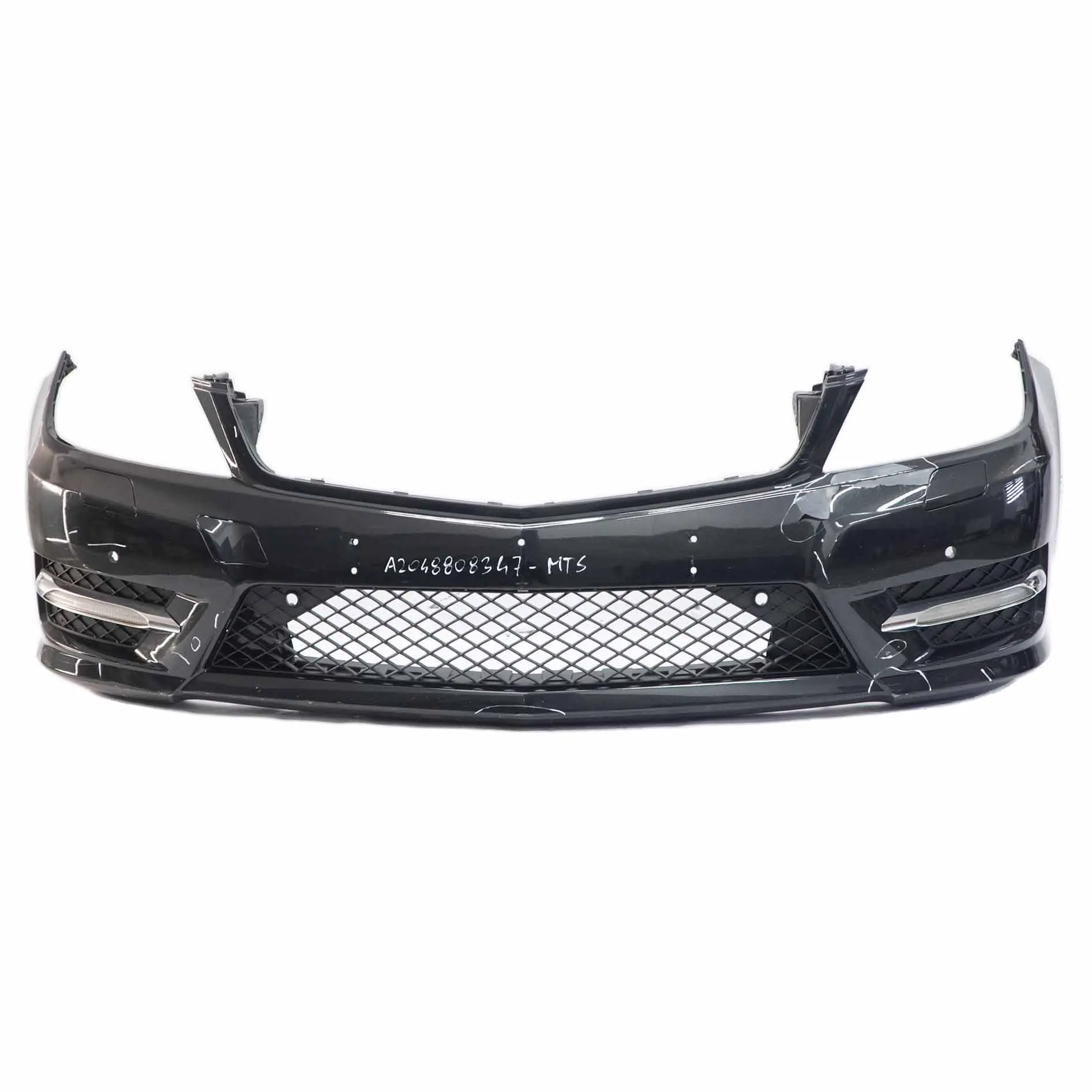 Mercedes W204 Front Bumper AMG Trim Panel Cover Magnetite Black Metallic - 183