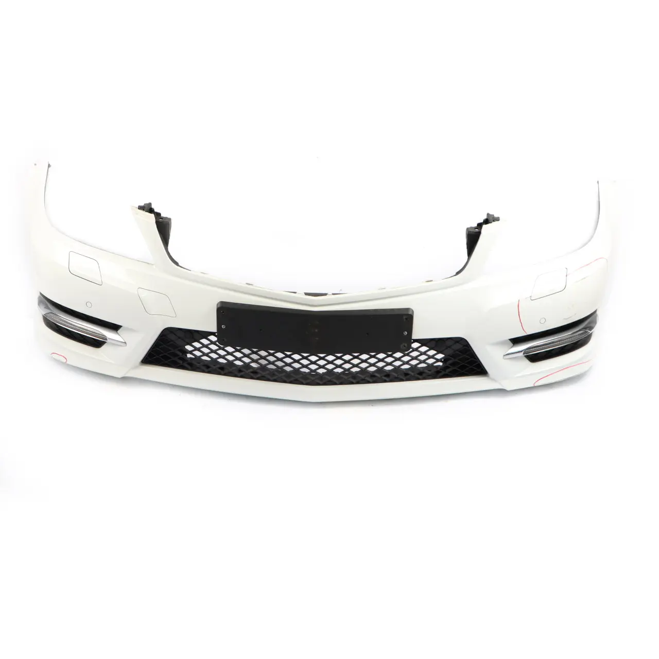 Mercedes W204 Complete Front Bumper AMG Trim Panel Cover Polar White - 149