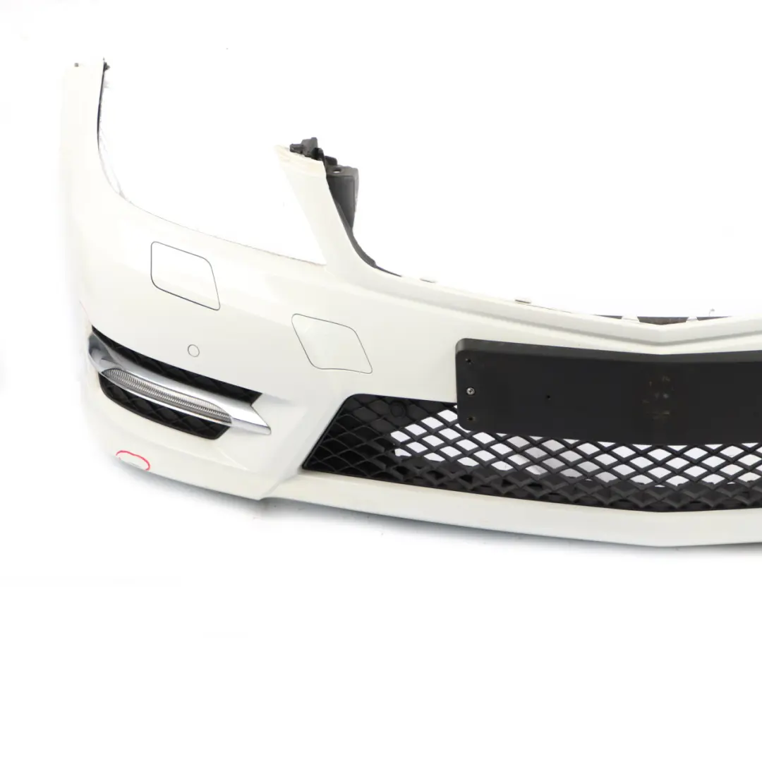 Mercedes W204 Complete Front Bumper AMG Trim Panel Cover Polar White - 149