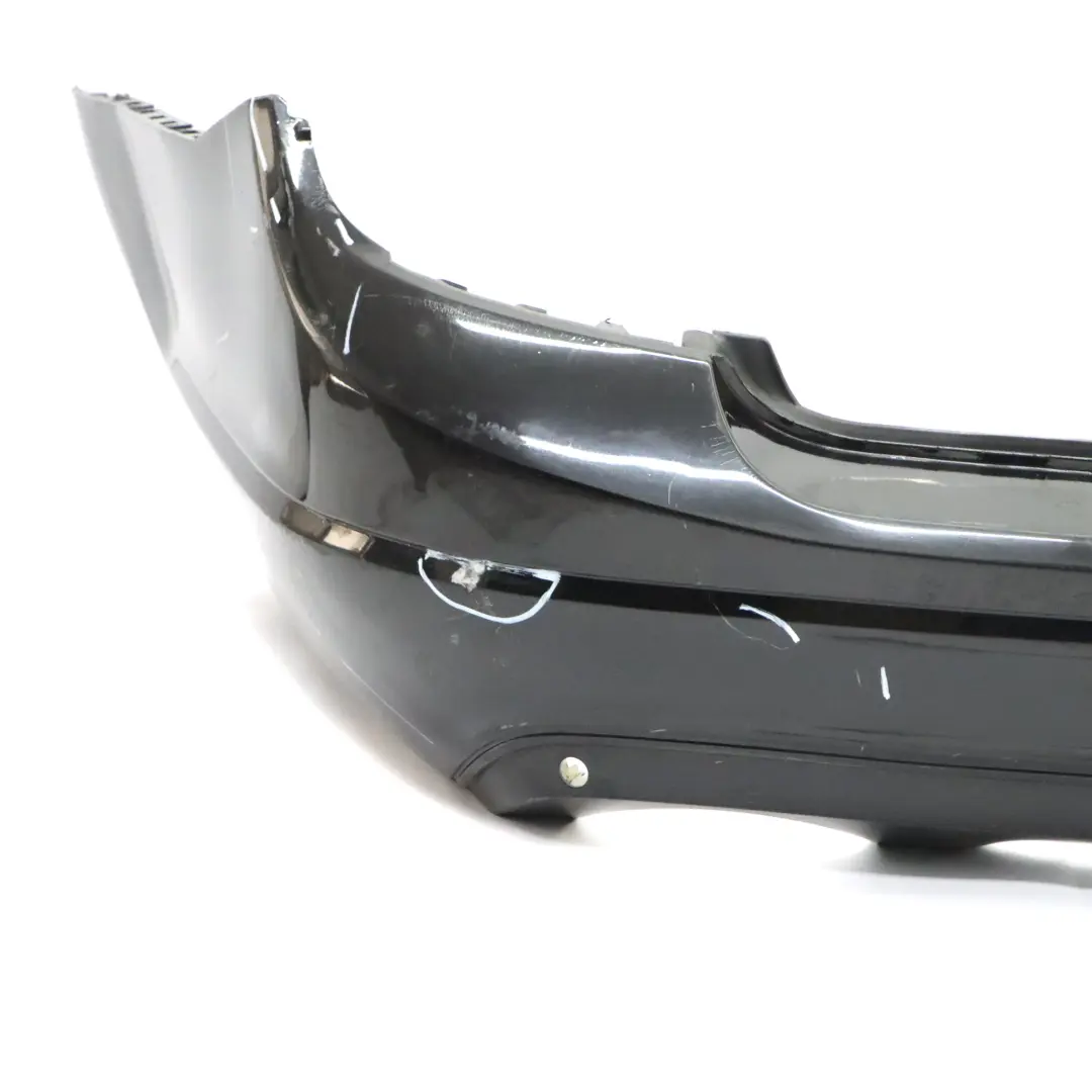 Mercedes S204 Rear Bumper Trim Panel Covering Black Painted