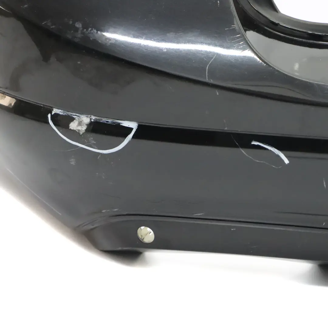 Mercedes S204 Rear Bumper Trim Panel Covering Black Painted