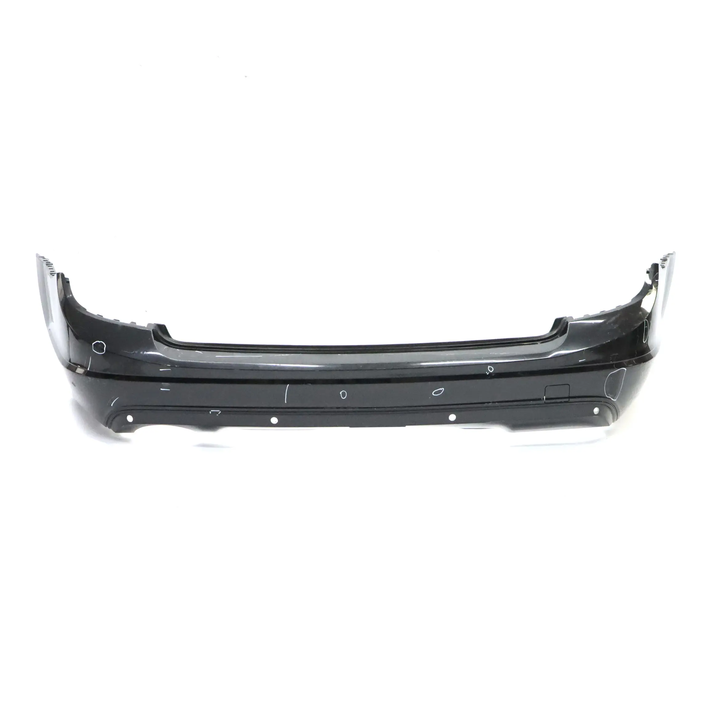 Mercedes S204 Rear Bumper Trim Panel Cover Obsidian Black Metallic 197