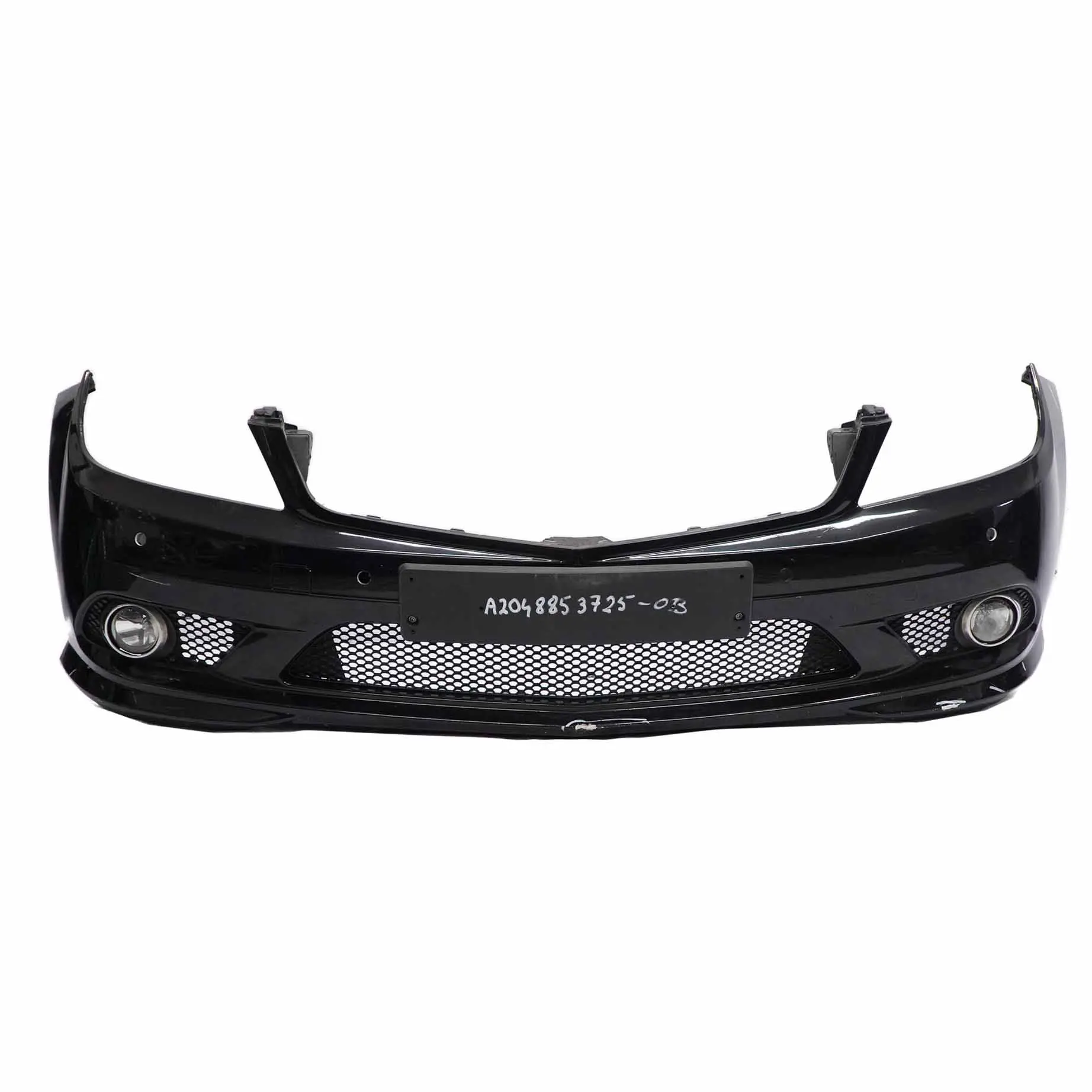 Mercedes W204 Front Bumper AMG Trim Panel Cover Obsidian Black - 197