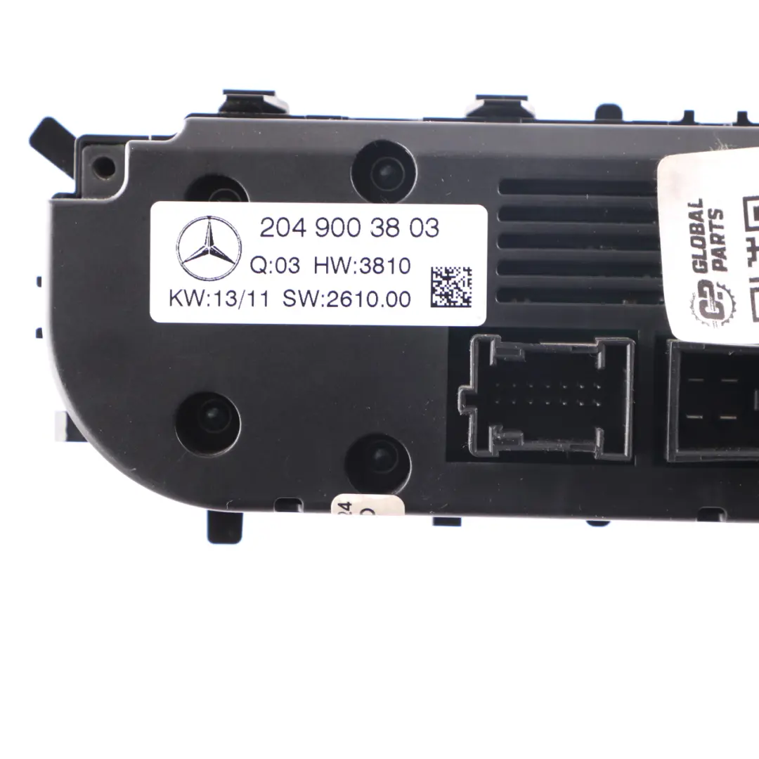 Mercedes W204 Panel Aire Acondicionado Climatizador Calefacción A2049003803