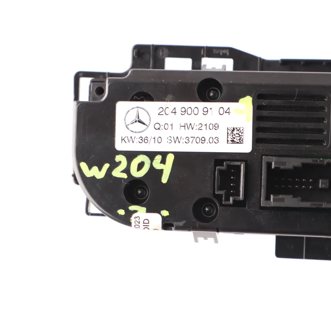 Mercedes W204 Heater Climate Control Panel Switch Air Con A/C Unit A2049009104