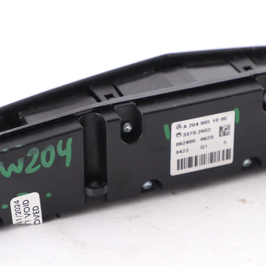 Mercedes W204 Dashboard Switch Control Panel Heated Seats PDC Button A2049051000