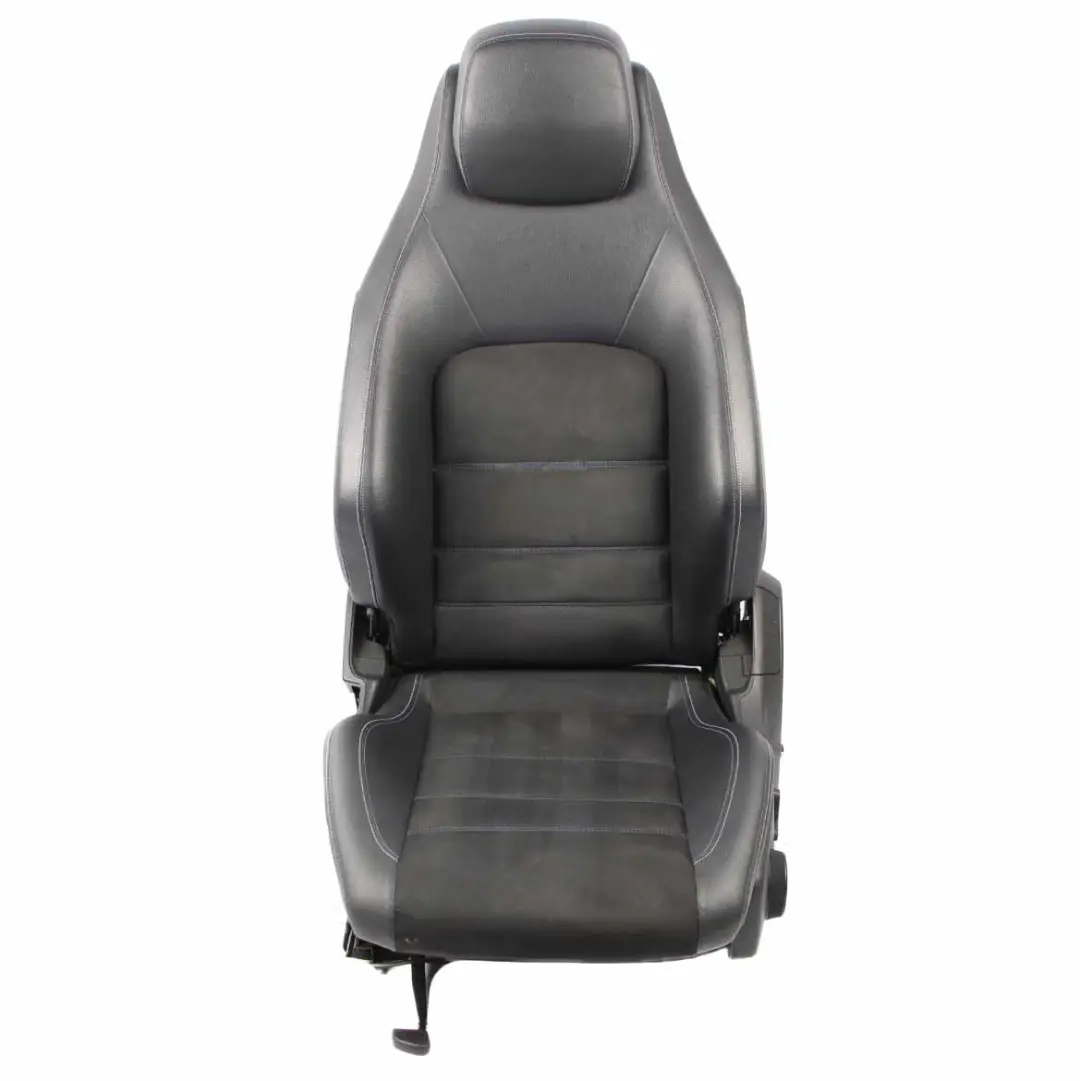 Leather Seat Mercedes W204 S204 Heated Sport Front Left N/S Black Alcantara