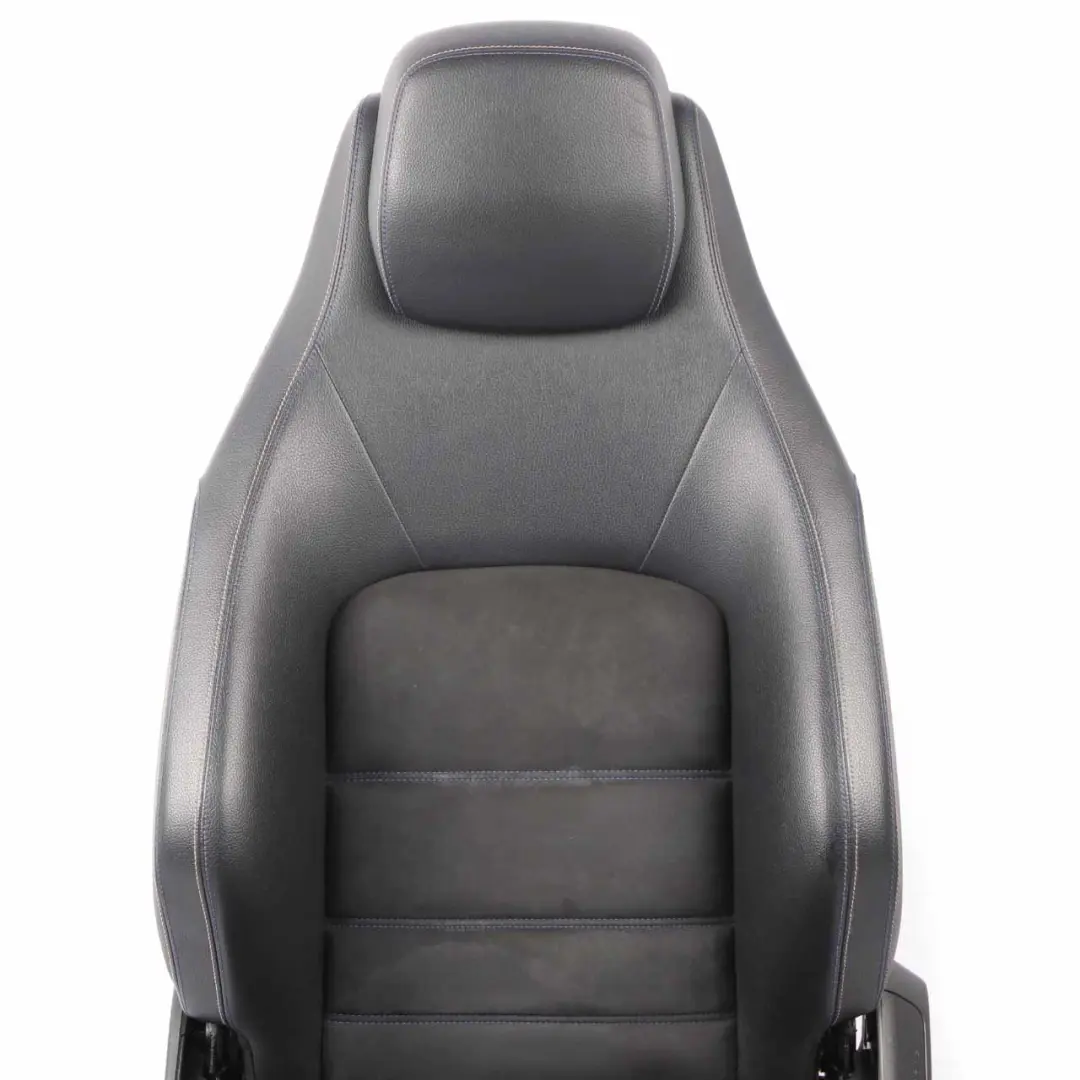 Leather Seat Mercedes W204 S204 Heated Sport Front Left N/S Black Alcantara