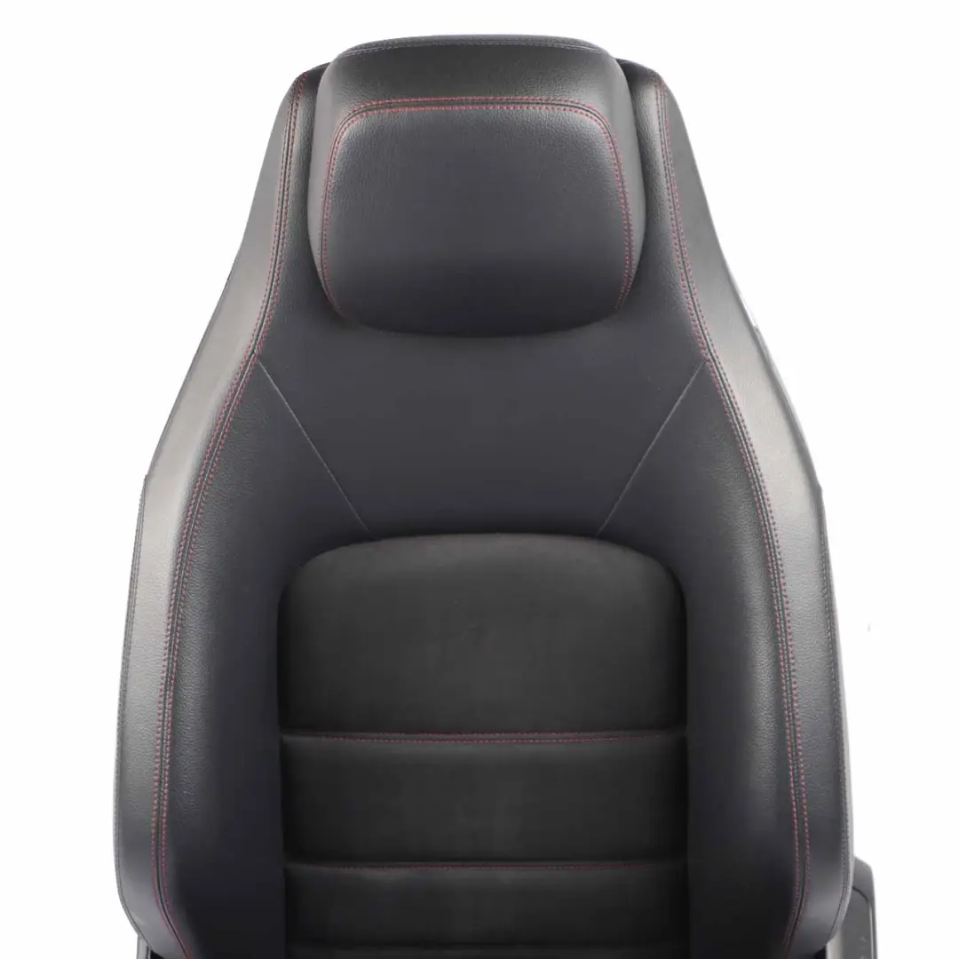 Front Seat Mercedes C204 AMG Pack Leather Cloth Black Electric Left N/S Red Seam