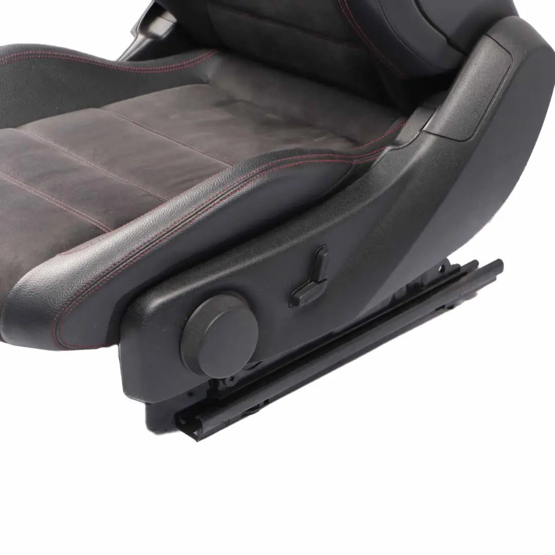 Front Seat Mercedes C204 AMG Pack Leather Cloth Black Electric Left N/S Red Seam