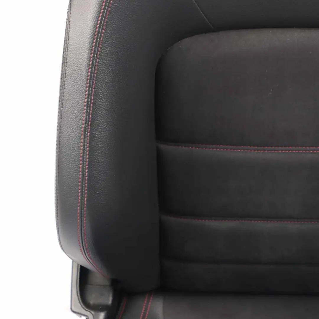 Front Seat Mercedes C204 AMG Pack Leather Cloth Black Electric Left N/S Red Seam