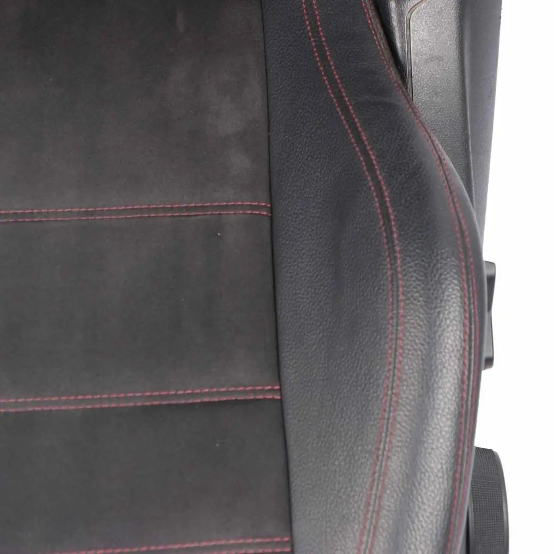 Front Seat Mercedes C204 AMG Pack Leather Cloth Black Electric Left N/S Red Seam