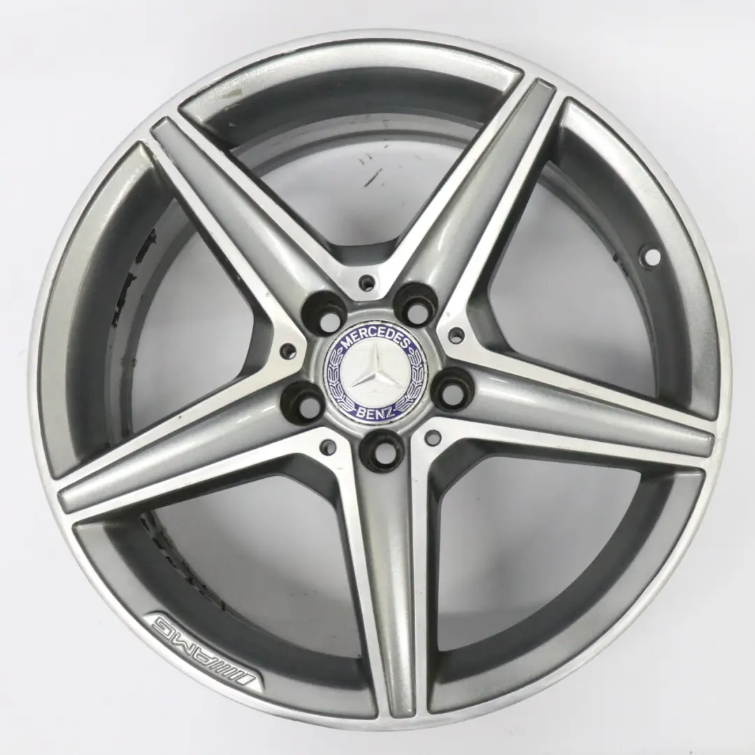 Llanta aleación Mercedes W205 Gris Himalaya AMG 5 radios 18" 7,5J A2054011100