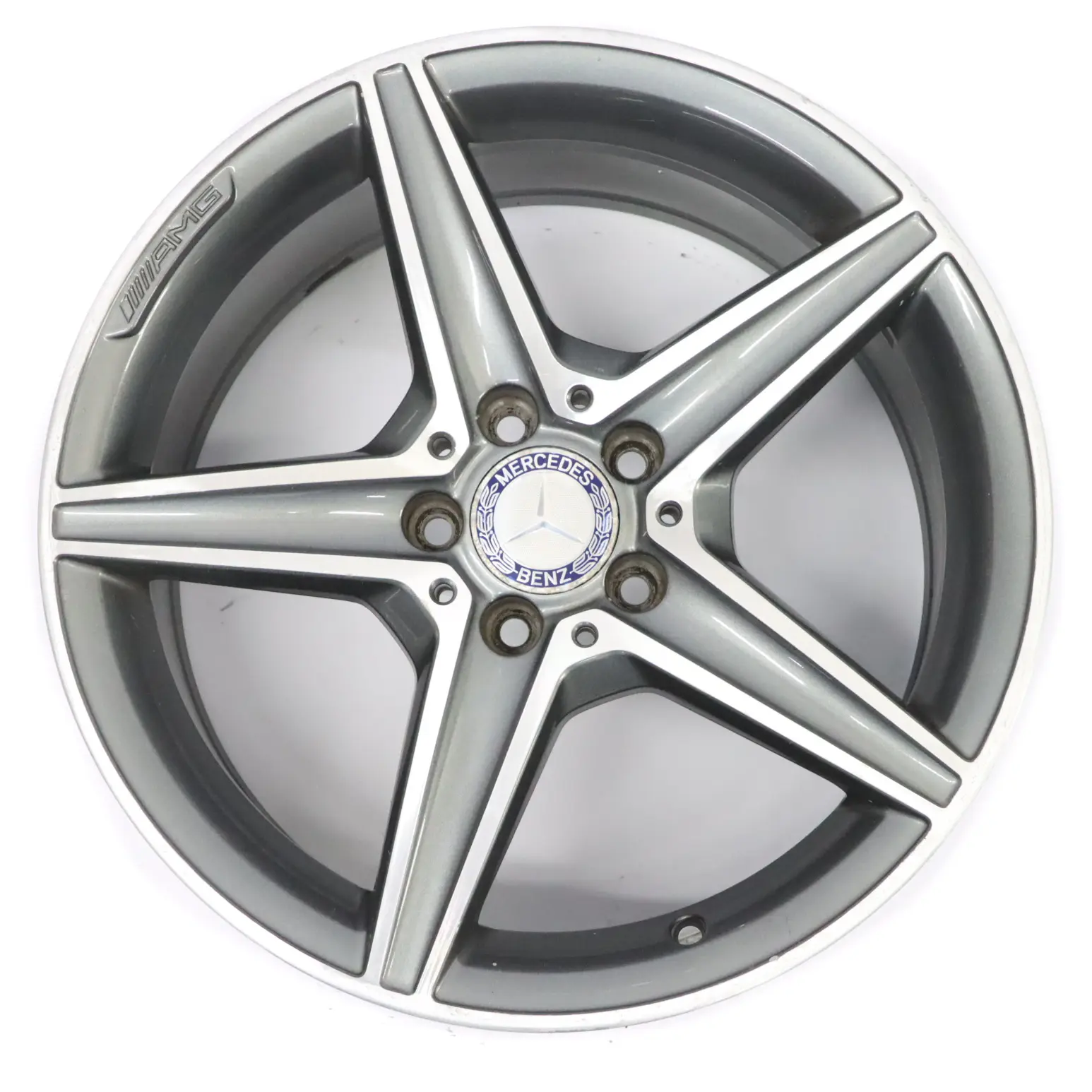 Mercedes W205 Himalaya Grey AMG Alloy Wheel Rim 5 Spoke 18" 8,5J A2054011200