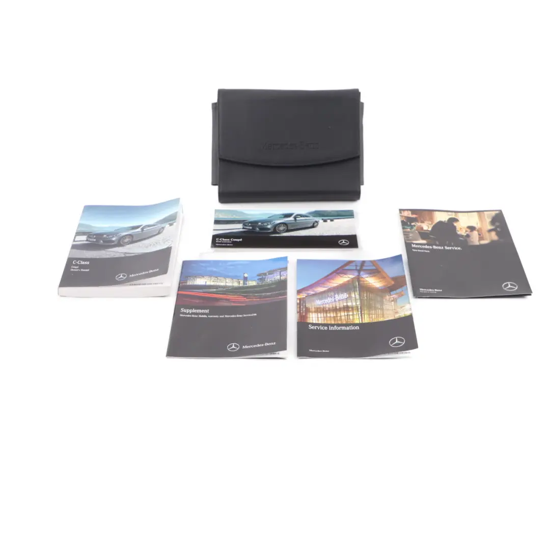 Mercedes W205 Owner's Handbook Book Instruction Booklet Manual Wallet Case Set