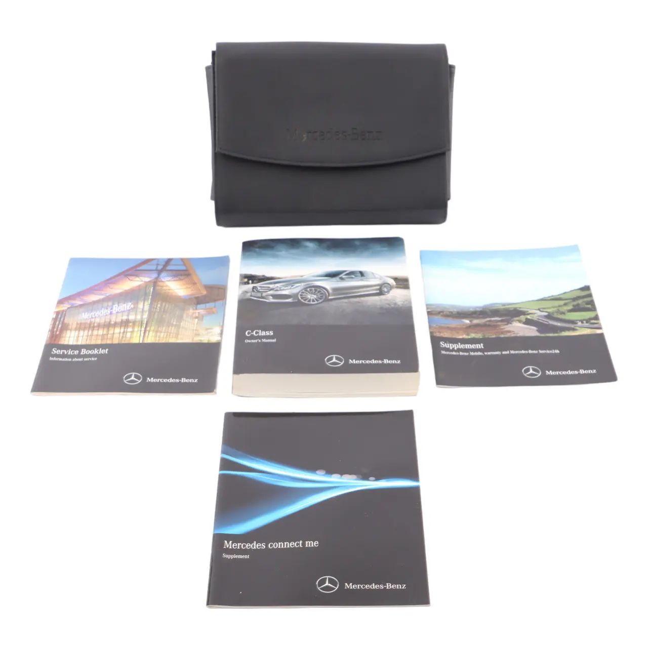 Mercedes W205 Owner's Handbook Book Instruction Booklet Manual Wallet Case Set