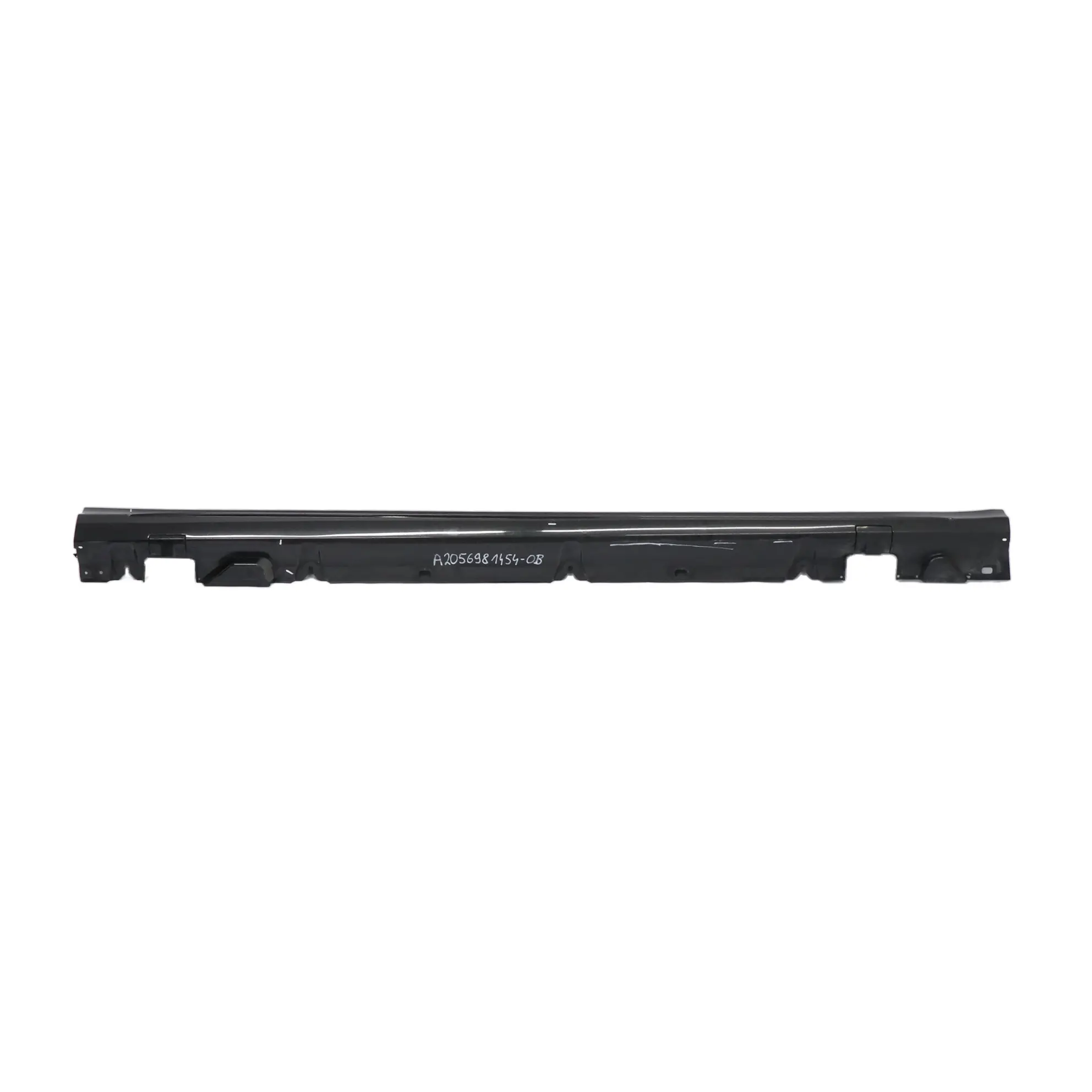 Mercedes W205 Side Skirt Right O/S Door Sill Cover Obsidian Black Metallic - 197