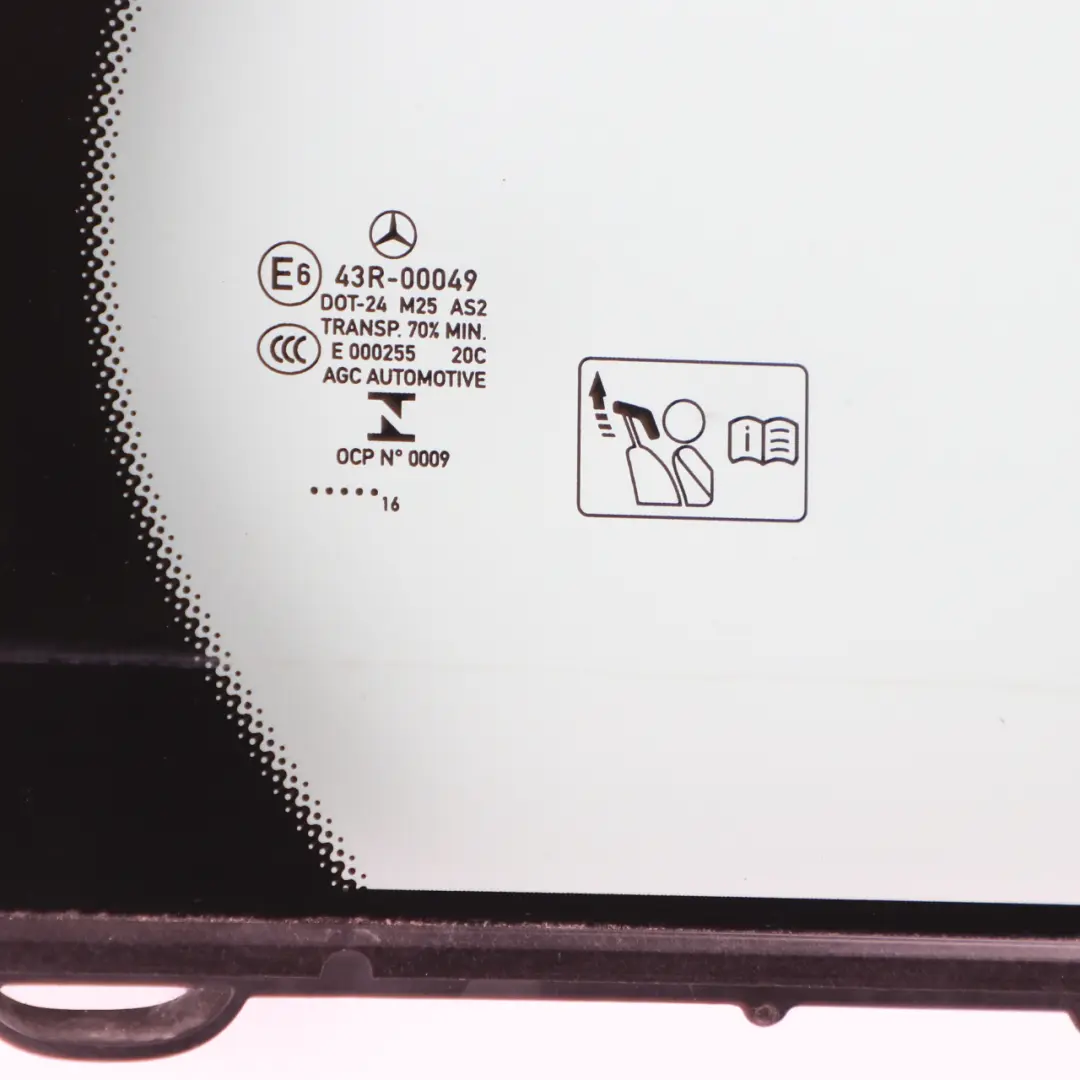 Mercedes W205 Fensterglas Feste Tür Hinten Rechts Grün AS2 A2057300655