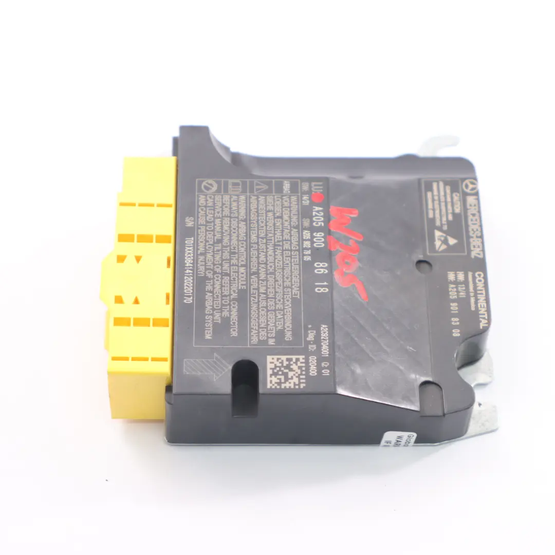 Módulo de seguridad Mercedes W205 Air SRS Control Module Unit A2059008618