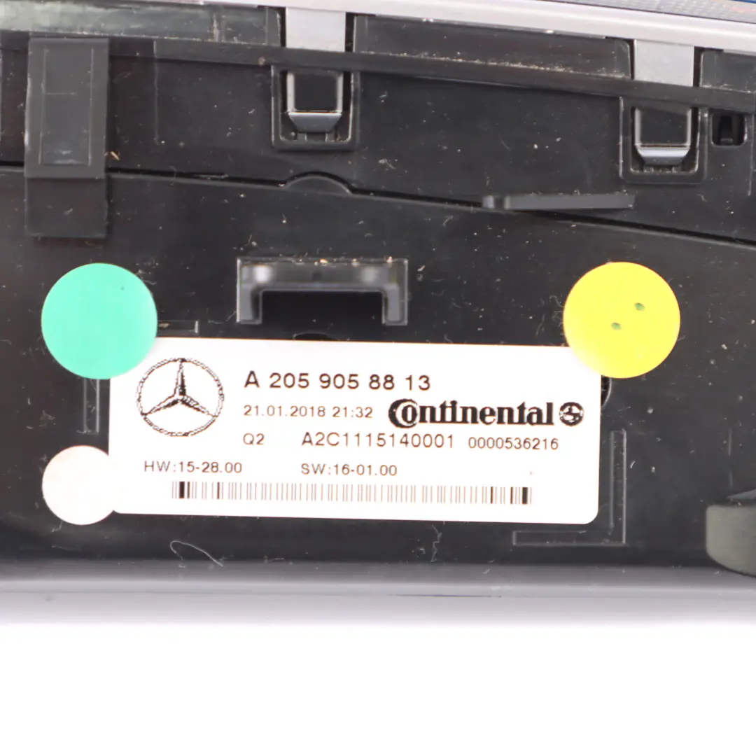 Panel Aire Acondicionado Mercedes W205 Interruptor Climatización A2059058813