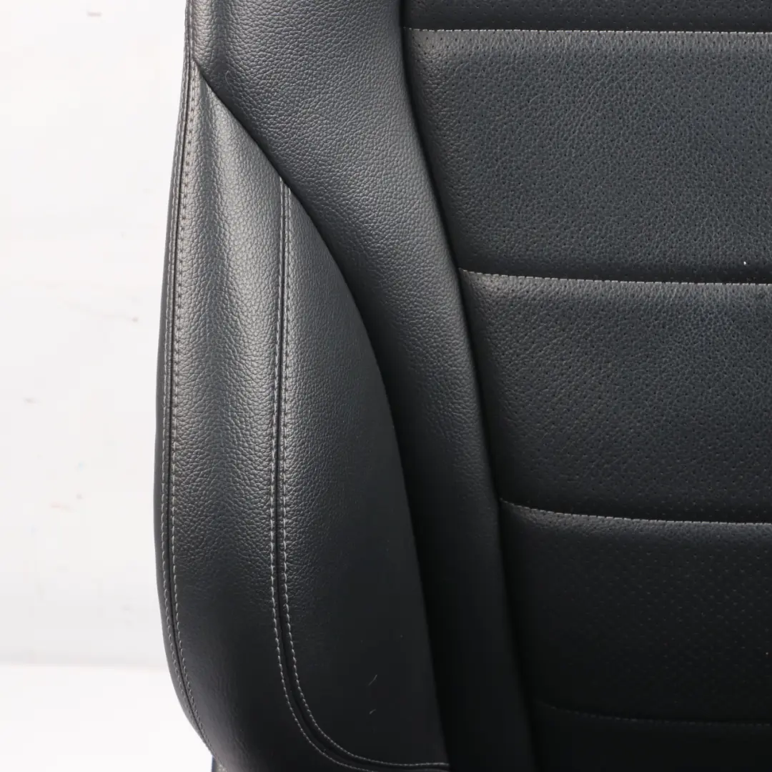 Imiation Leather Seat Mercedes W205 S205 Heated Front Left N/S Black Lumbar