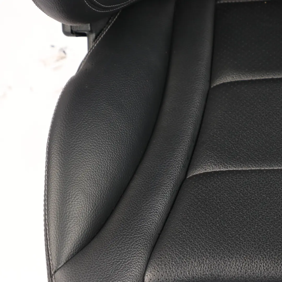 Imiation Leather Seat Mercedes W205 S205 Heated Front Left N/S Black Lumbar