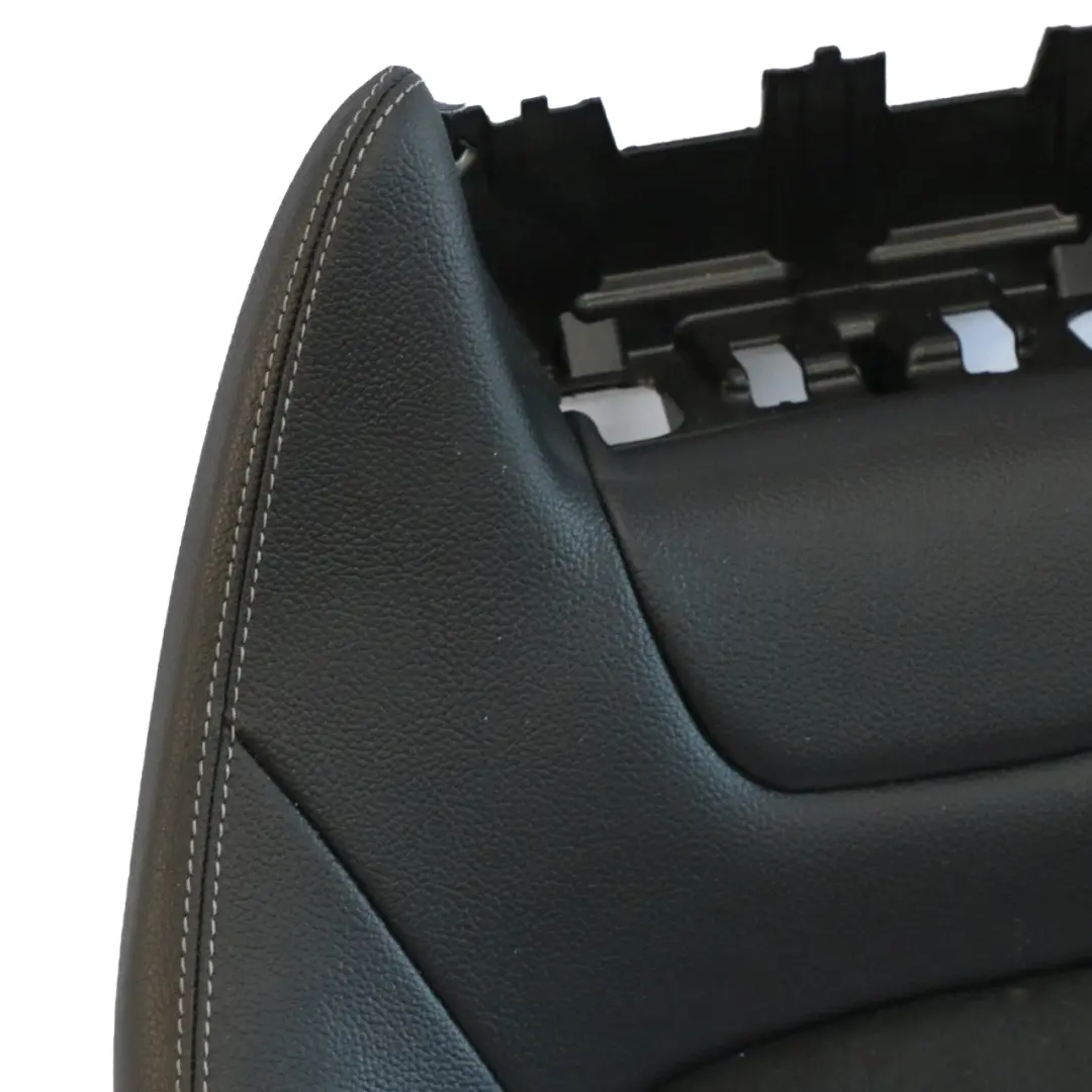 Mercedes C205 Coupe Front Seat Backrest Cover Black Imitation Leather Heated