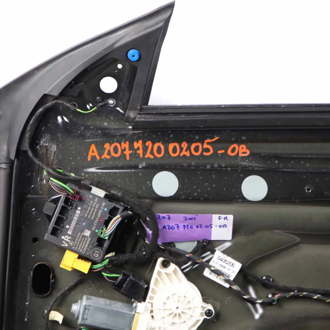 Mercedes W207 Door Front Right O/S A207 C207 Obsidian Black Metallic - 197