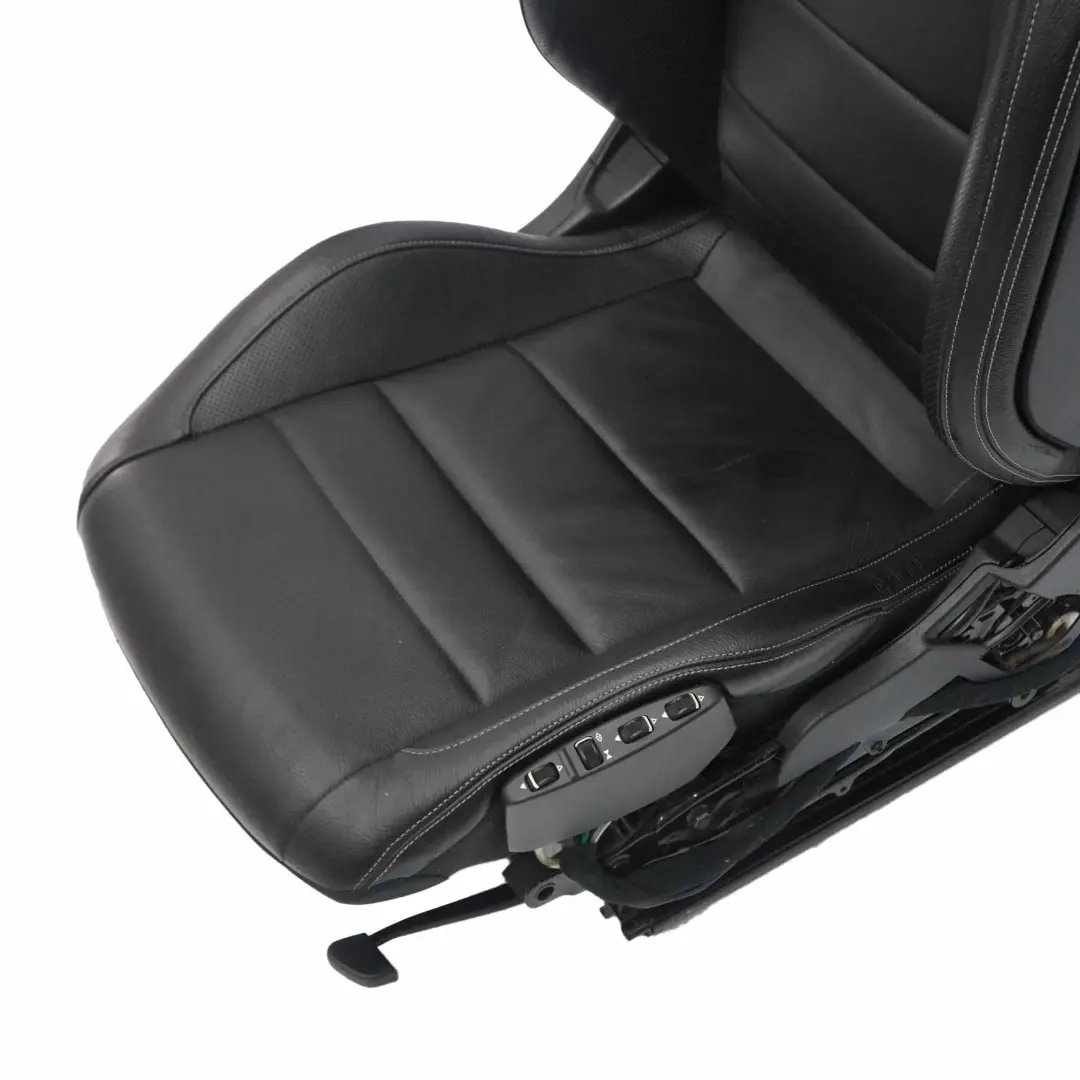 Vorder sitz Mercedes C204 C207 A207 Leder Schwarz Beheizt Elektrisch Rechts