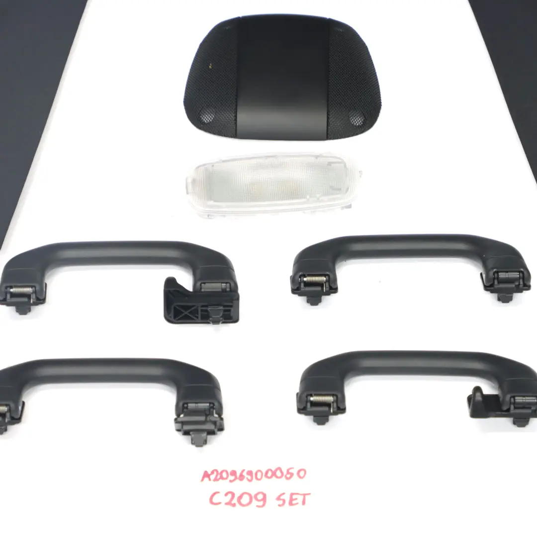 Mercedes C209 Coupe Headlining Roof Linning Black Complete + Pillars A2096900050