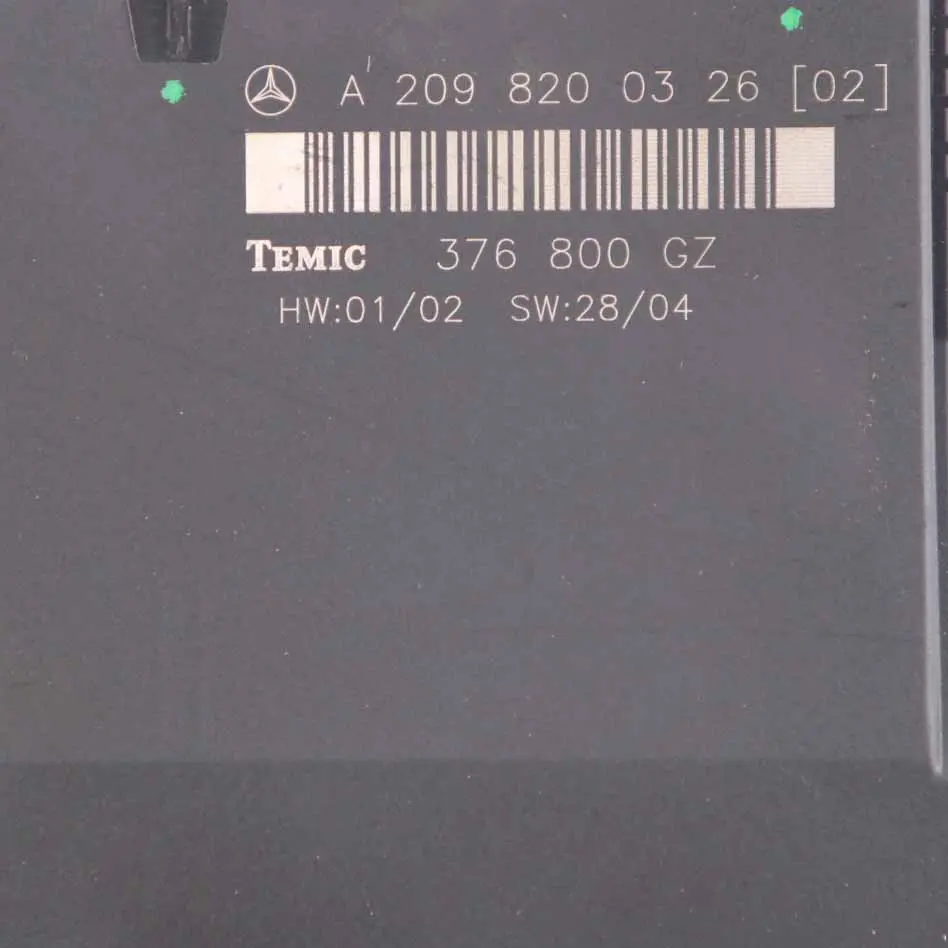 Mercedes C209 Body Control Module Unit Temic 376 800 GZ A2098200326