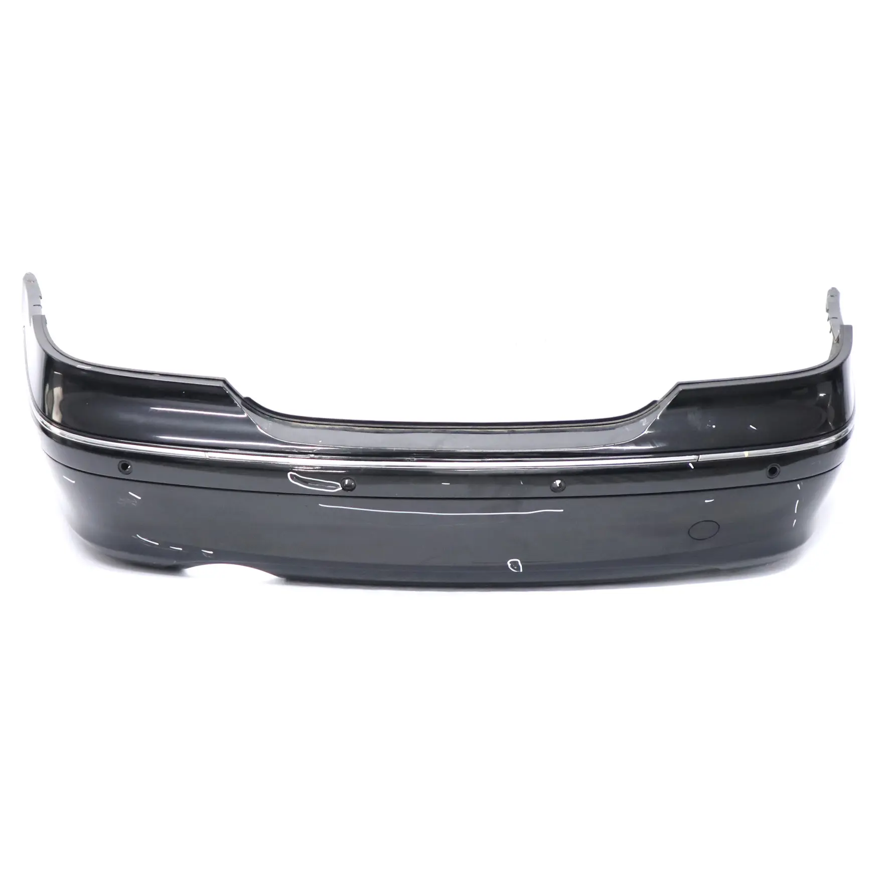 Mercedes W209 Rear Bumper Trim Panel Covering Obsidian Black Metallic - 197