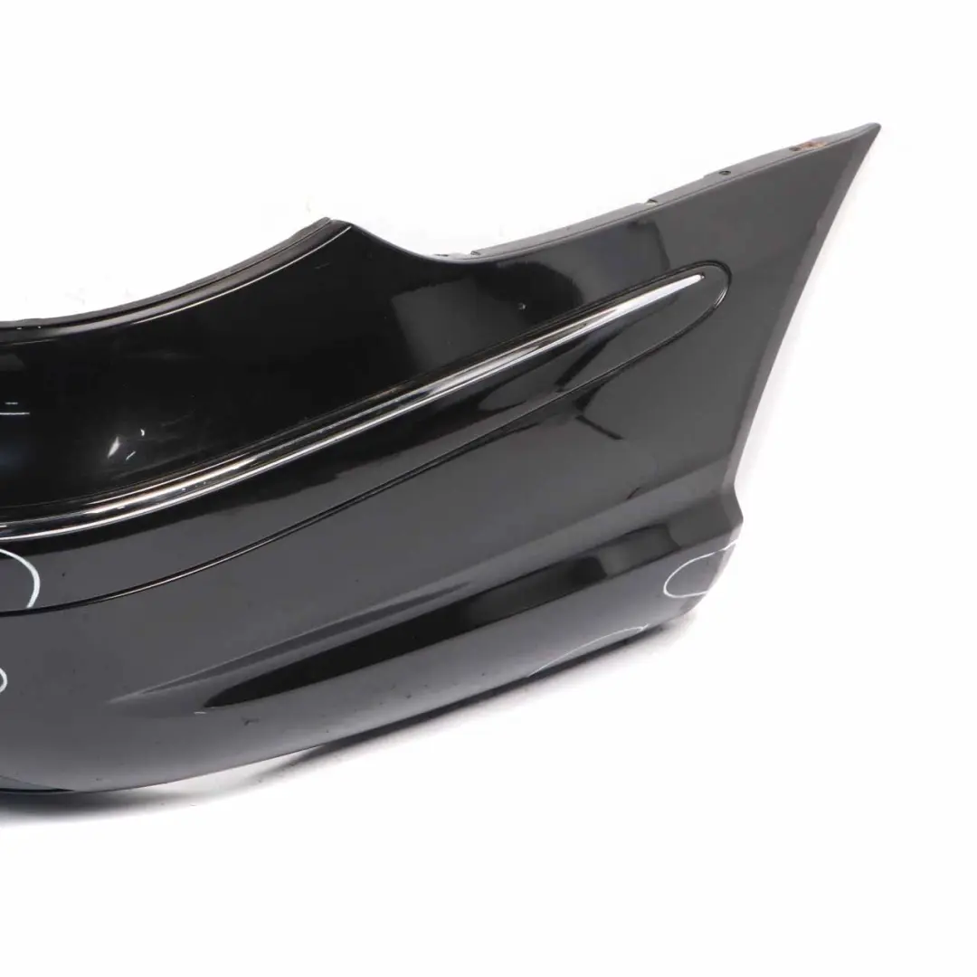 Mercedes W209 Rear Bumper AMG Trim Panel Covering Obsidian Black Metallic - 197