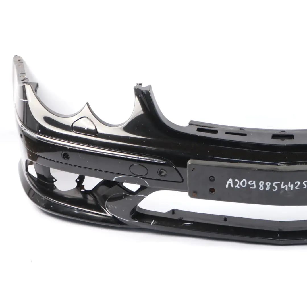 Mercedes W209 Front Bumper AMG Trim Panel Cover Obsidian Black Metallic - 197